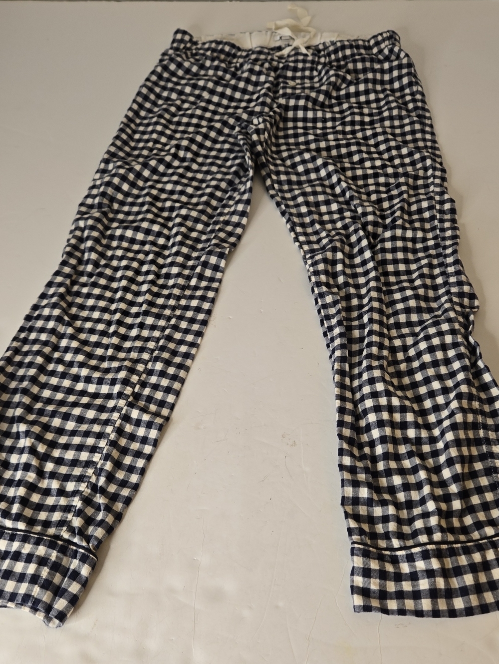 J Crew Flannel Black And White Check Pajamas Size Small - Picture 4 of 8